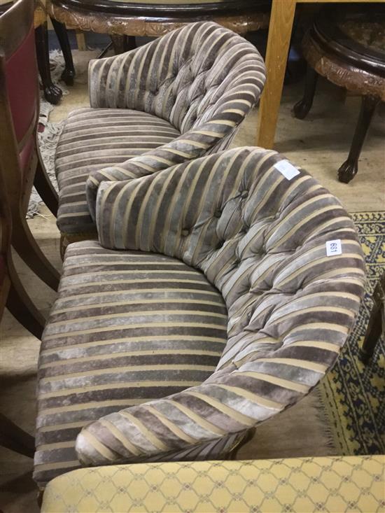 Pair French bucket chairs